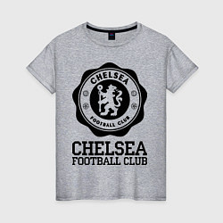 Футболка хлопковая женская Chelsea FC: Emblem, цвет: меланж