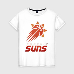 Футболка хлопковая женская Suns Basketball, цвет: белый