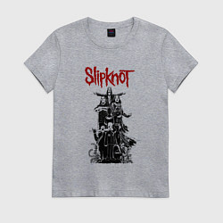 Футболка хлопковая женская SLIPKNOT СЛИПКНОТ Z, цвет: меланж