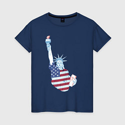 Женская футболка Статуя свобода