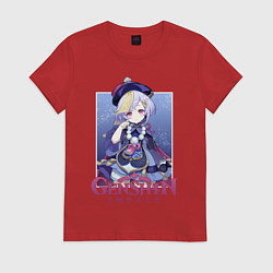 Футболка хлопковая женская ЦИ ЦИ QI QI ГЕНШИН, цвет: красный