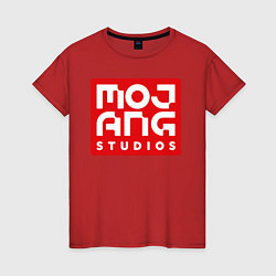 Футболка хлопковая женская Mojang Studios, цвет: красный