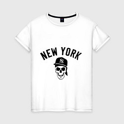 Футболка хлопковая женская New York Gangsta, цвет: белый