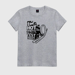 Футболка хлопковая женская Hot Wheels Test facility, цвет: меланж