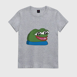 Футболка хлопковая женская Pepe happy Пепе хеппи, цвет: меланж