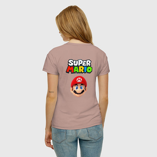 Женская футболка Mario Bros / Пыльно-розовый – фото 4