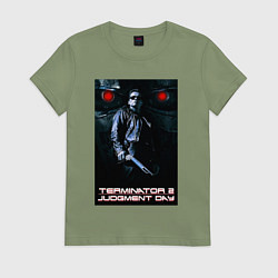 Футболка хлопковая женская Terminator JD, цвет: авокадо