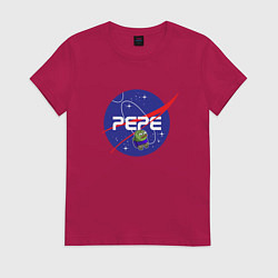 Футболка хлопковая женская Pepe Pepe space Nasa, цвет: маджента