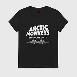 Футболка хлопковая женская Arctic Monkeys, группа, цвет: черный