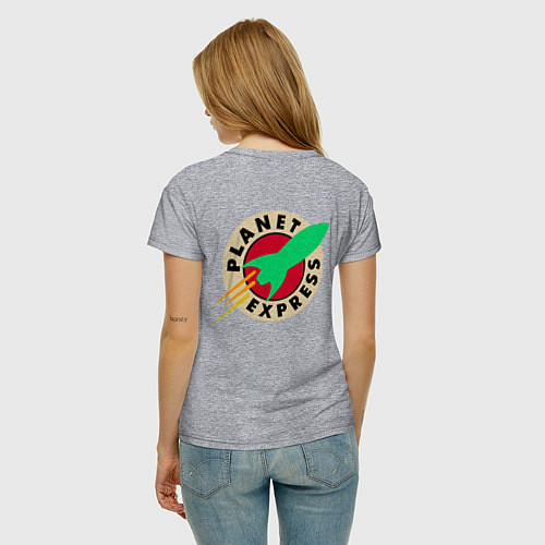 Женская футболка Футурама - Межпланетный экспресс / Меланж – фото 4