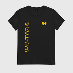 Футболка хлопковая женская WU TANG CLAN LOGO YELLOW, цвет: черный