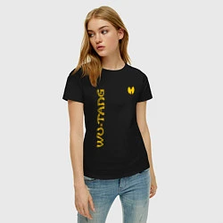 Футболка хлопковая женская WU TANG CLAN LOGO YELLOW, цвет: черный — фото 2