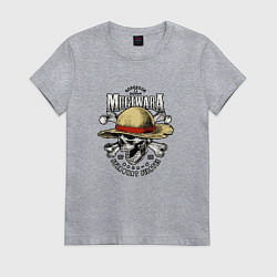 Футболка хлопковая женская MUGIWARA ONE PIECE ВАН ПИС, цвет: меланж