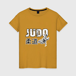 Футболка хлопковая женская Style Judo, цвет: горчичный