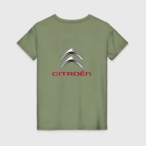Женская футболка CITROEN LOGO спина / Авокадо – фото 2