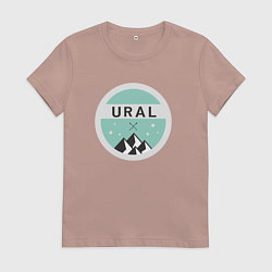 Футболка хлопковая женская УРАЛ 01, цвет: пыльно-розовый