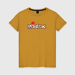 Футболка хлопковая женская Logo RobloX, цвет: горчичный