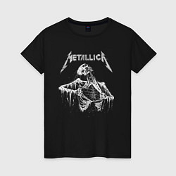 Футболка хлопковая женская Metallica - thrash metal!, цвет: черный