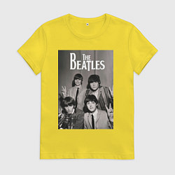 Футболка хлопковая женская Легендарные музыканты, цвет: желтый