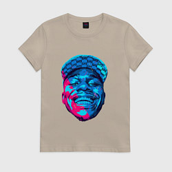 Футболка хлопковая женская DaBaby Art, цвет: миндальный