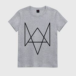 Футболка хлопковая женская Watch Dogs, цвет: меланж