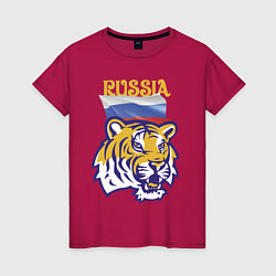 Женская футболка Russian tiger