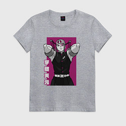 Футболка хлопковая женская Хашира Звука, цвет: меланж