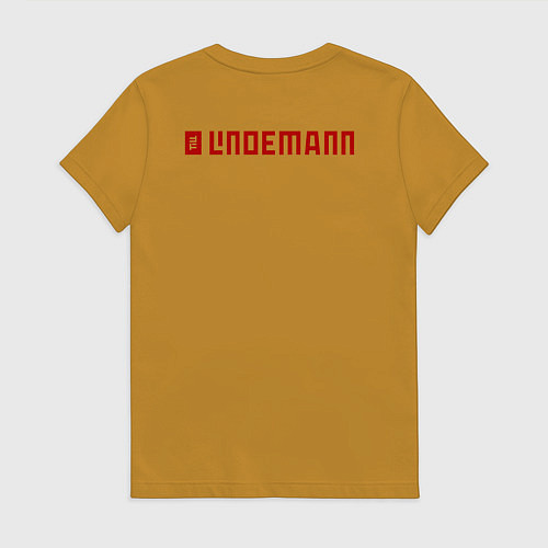 Женская футболка TILL LINDEMANN NEW LOGO / Горчичный – фото 2