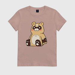 Футболка хлопковая женская БОГ ОЧАГА ГОБА, цвет: пыльно-розовый