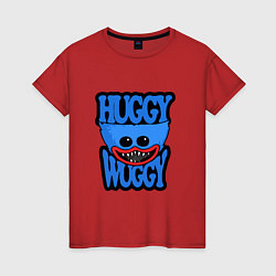 Футболка хлопковая женская Huggy Wuggy 01, цвет: красный