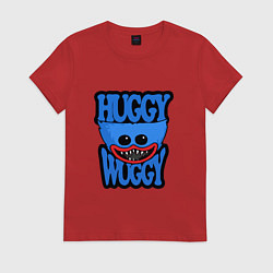 Футболка хлопковая женская Huggy Wuggy 01, цвет: красный