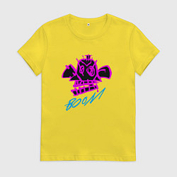 Футболка хлопковая женская Аркейн 06, цвет: желтый