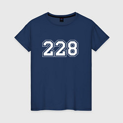 Футболка хлопковая женская 228 Rap, цвет: тёмно-синий