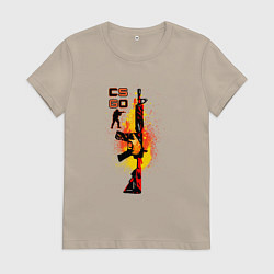 Женская футболка CS GO Винтовка M4A4 HOWL