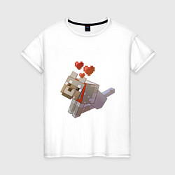 Женская футболка Майнкрафт - милая собачка