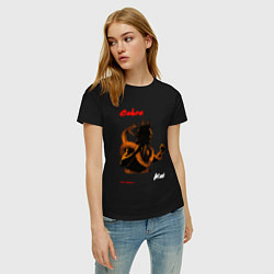 Футболка хлопковая женская Cobra Kai Art, цвет: черный — фото 2