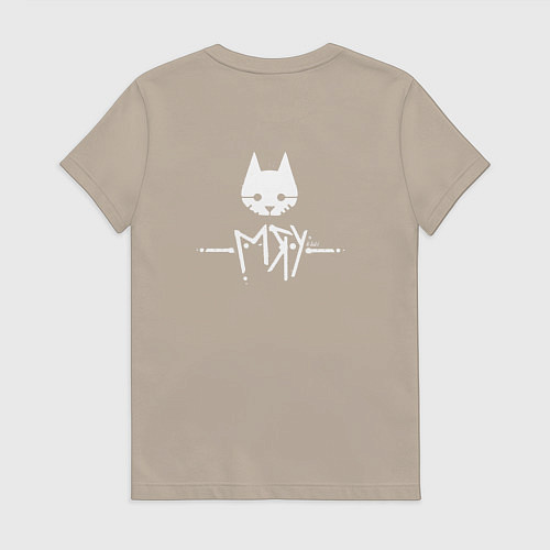 Женская футболка Stray: Мяу / Миндальный – фото 2