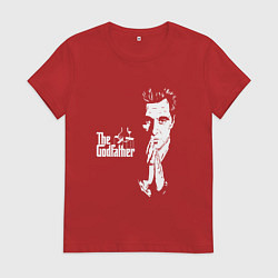 Футболка хлопковая женская Крёстный отец Logo, цвет: красный