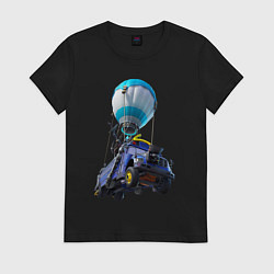 Футболка хлопковая женская Боевой автобус, цвет: черный