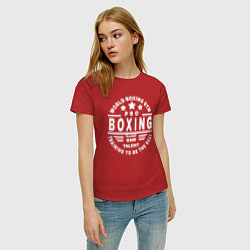 Футболка хлопковая женская PRO BOXING, цвет: красный — фото 2