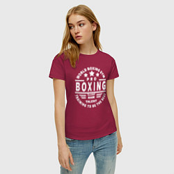 Футболка хлопковая женская PRO BOXING, цвет: маджента — фото 2