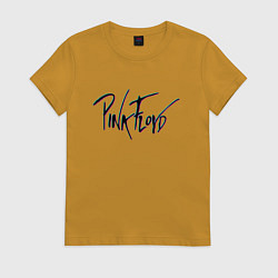 Футболка хлопковая женская PINK FLOYD GLITCH ПИНК ФЛОЙД ГЛИТЧ, цвет: горчичный