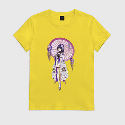 Футболка хлопковая женская Сёгун в выходной, цвет: желтый