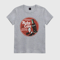 Футболка хлопковая женская Nuka Cola Ice Cold Retro, цвет: меланж