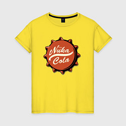 Футболка хлопковая женская Fallout Nuka Cola Stopper, цвет: желтый