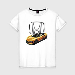 Футболка хлопковая женская Honda Concept Motorsport, цвет: белый