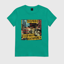 Футболка хлопковая женская Five Finger Death Punch The Pride, цвет: зеленый