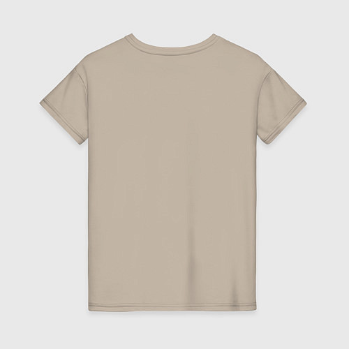 Женская футболка Вайолет Эвергарден в квадрате с иероглифами / Миндальный – фото 2