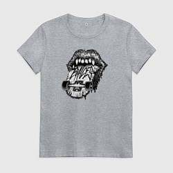 Футболка хлопковая женская MONSTER SKATEBOARDING, цвет: меланж