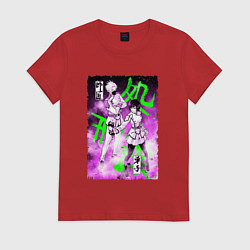 Футболка хлопковая женская Инструктор и ученица, цвет: красный